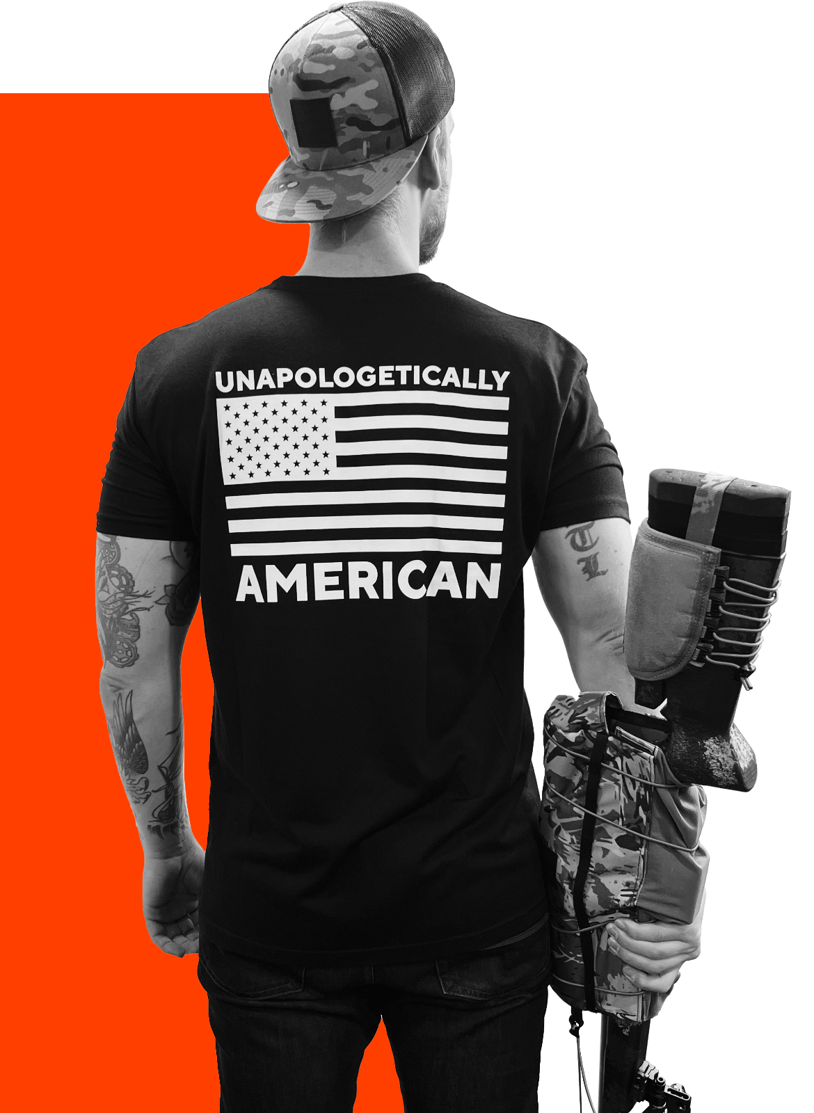 Unapologetically America Shirt Holding Rifle