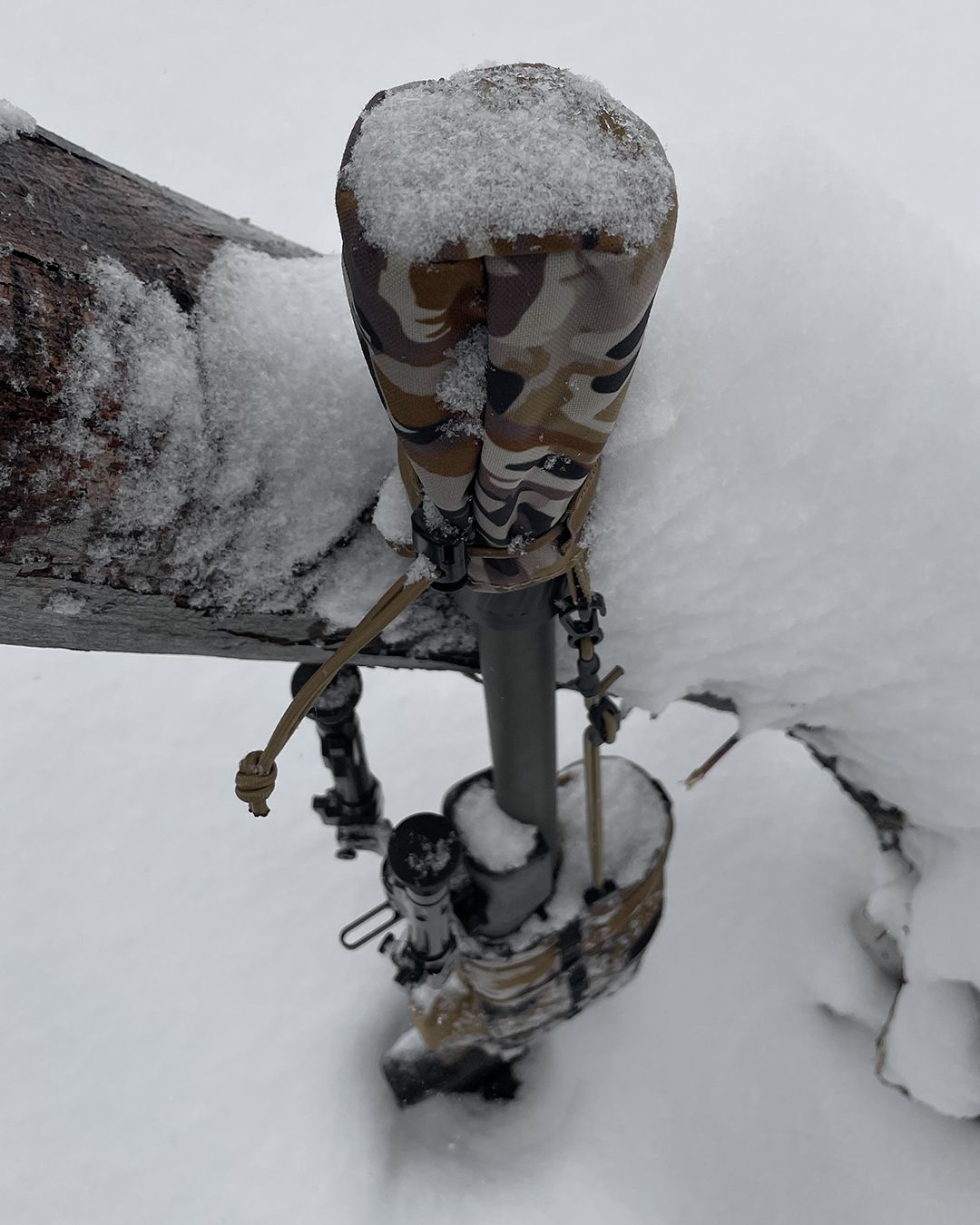 Adaptive Scope & Muzzle Cover In the Snow